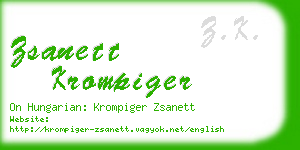 zsanett krompiger business card